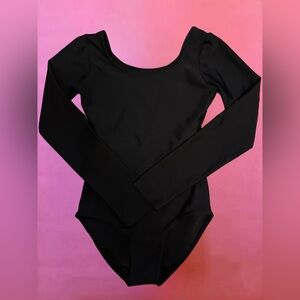 Theatricals For Every Stage Long Sleeve Black Ballet Dance Leotard - Small